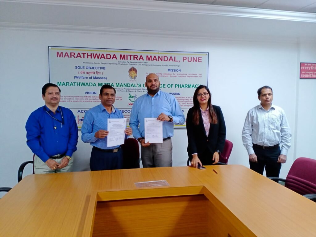 Signed MOU with [MMCOP] Marathwada Mitra Mandal’s College of Pharmacy to build Industry Ready Talent in 2023